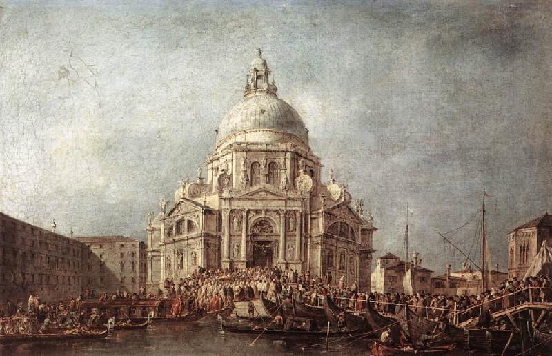 GUARDI, Francesco The Doge at the Basilica of La Salute  gd